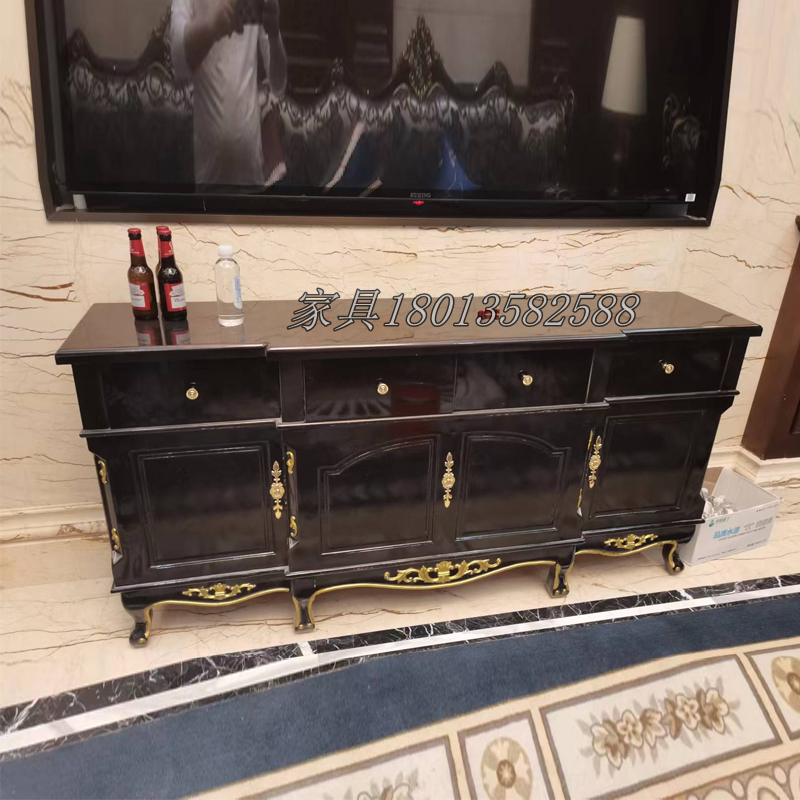 欧式电视柜实木烤漆钢琴漆摆台摆柜雕花ktv夜总会客厅玄关