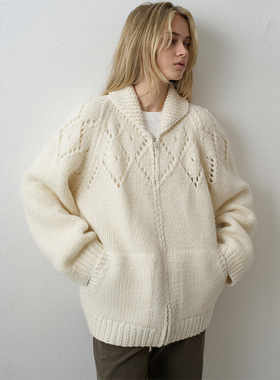 facade pattern羊毛毛衣开衫女2026秋冬新款高级感宽松针织外套