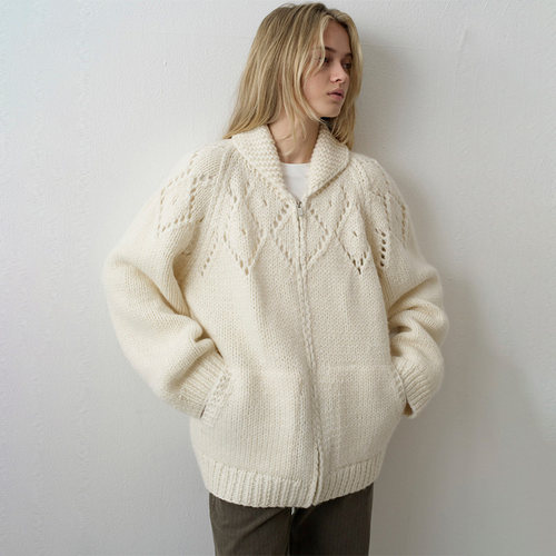 羊毛毛衣开衫女宽松针织外套