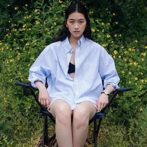 条纹衬衫女休闲长袖韩国设计