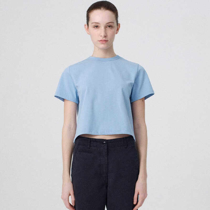 新款短袖纯色圆领2024年夏季韩版