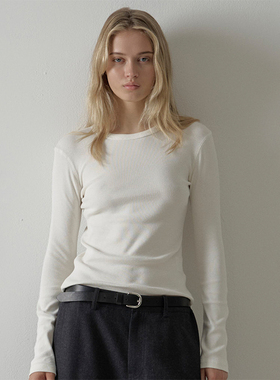 facade pattern长袖t恤女2026春秋新款高级感白色内搭外穿上衣