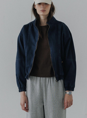 Facade pattern工装短款夹克外套女秋季新款韩国复古中性风上衣