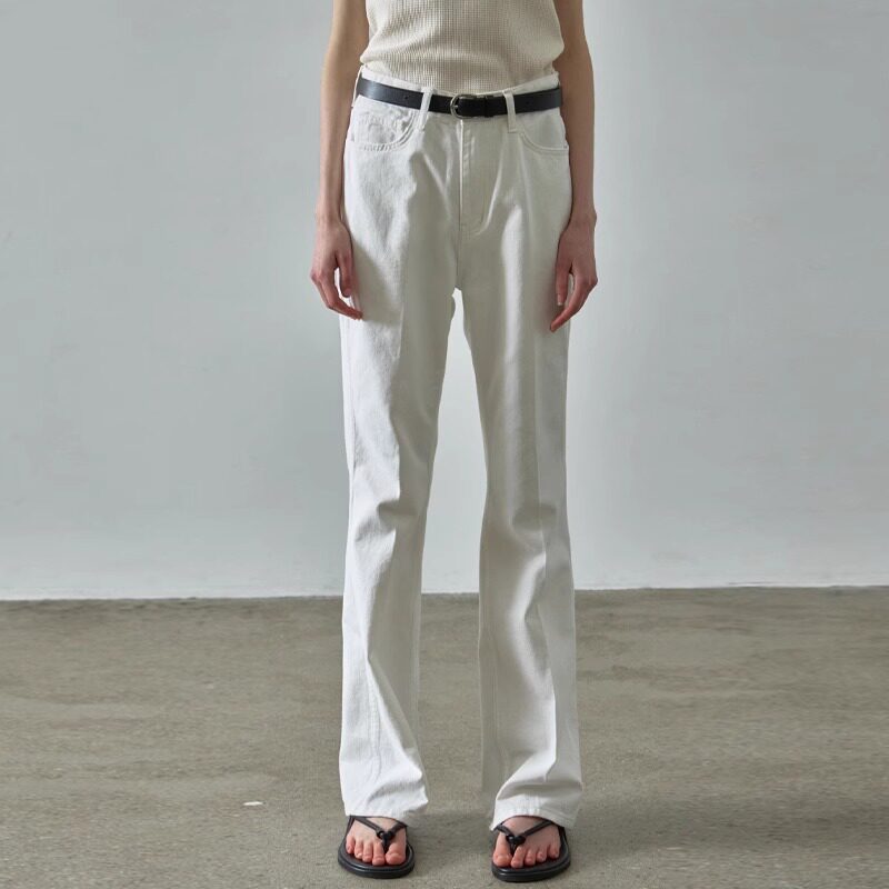 白色牛仔裤女春夏新款裤休闲裤