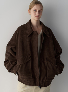 facade pattern麂皮绒加厚外套女秋冬新款韩小众高级百搭短款夹克