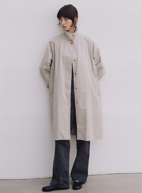 facade pattern风衣外套女2025春秋新款设计师款休闲中长款上衣