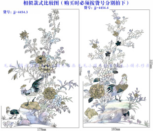 红木家具花 4454.3雄鸡报晓贝壳花水移画台面茶几餐桌木门中式