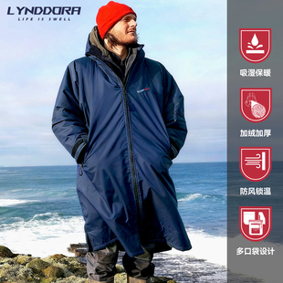 潜水斗篷防寒保暖浴巾冬泳训练游泳浴袍冲锋衣加厚防风速干浴袍男