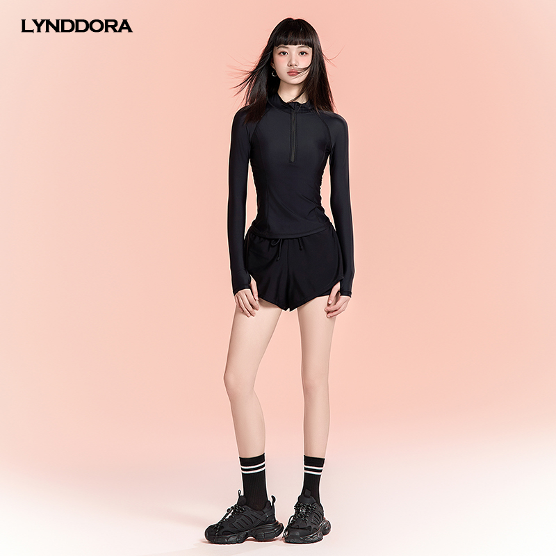 游泳衣女款显瘦温泉长袖长裤保守分体浮潜防晒水母服潜水服冲浪服