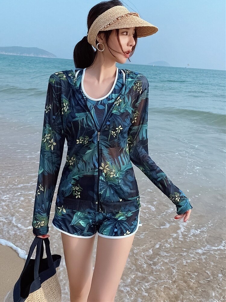 防晒遮肚显瘦专业水上乐园泳衣