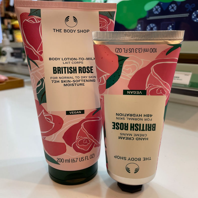 英国正品THE BODY SHOP保湿滋润嫩白蜂蜜杏仁奶身体乳+手霜套装