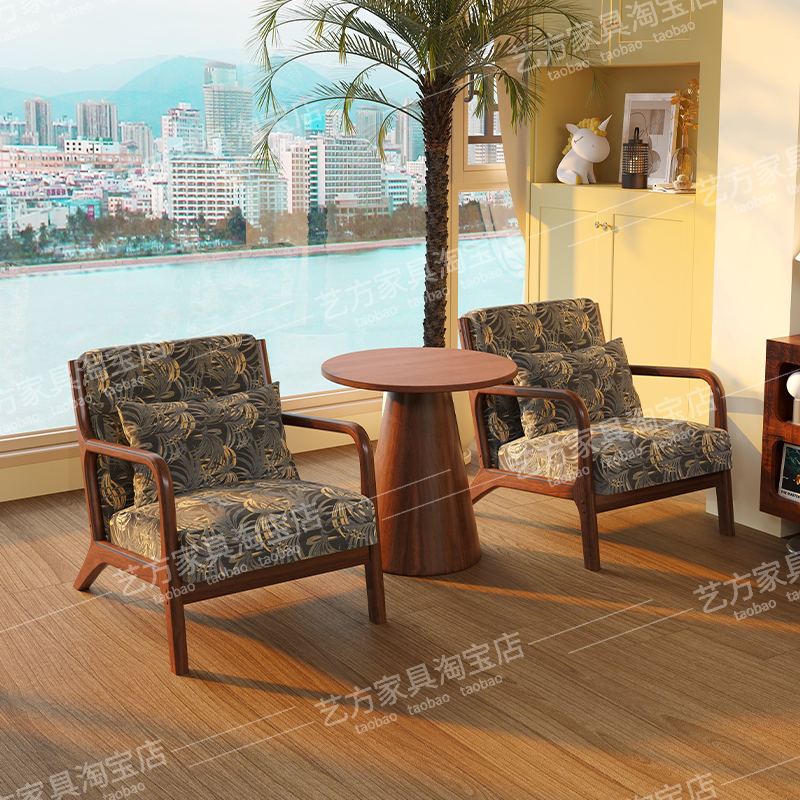 阳台休闲椅子轻奢高级感复古单人沙发小尺寸设计师懒人椅客厅单椅