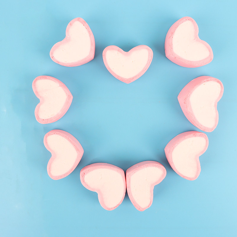 千禧园千禧之心棉花糖散装网红高颜值心形结婚喜糖婚礼小糖果软糖