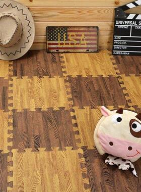 imitation wood grain floor waterproof foam floor mat mic