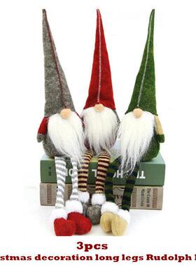 Christmas Decoration Long Legs Rudolph Doll Children Gift