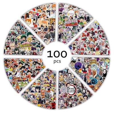 100pcs Anime Stickers Demon Slayer Hunter X Graffiti DIY Lug