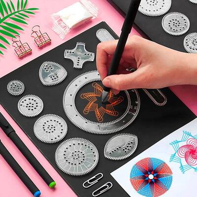 10-33pcs Spirograph Design Arts Craft Kit Classic Amazing De
