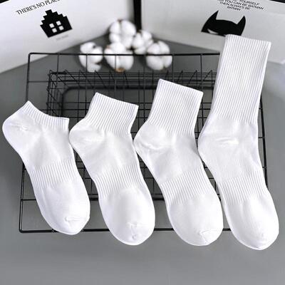 4Pairs Socks For Men Women cotton black 袜子男summer white