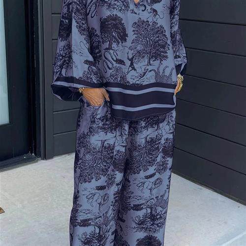 Fashionista V-neck long sleeve pocket casual ladies suit