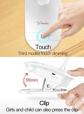 Clip LED Desk Lamp Reading Lamp Study Light Rechargeable