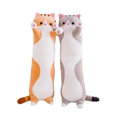 50Cm Long Cute Creative Cat Plush Pillow Toy Soft Stuffed Hu