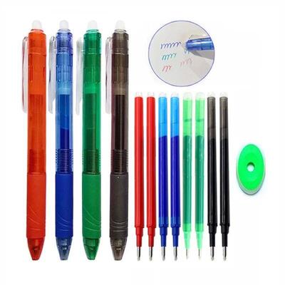 0.7mm Magic Erasable Pen Press Gel Pen Set 8 Colors Erasable