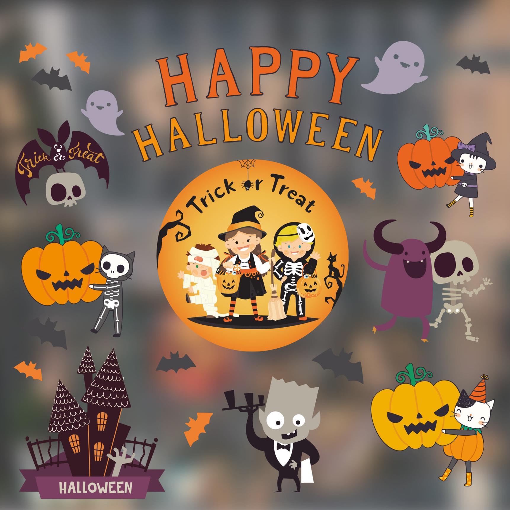 Halloween decoration stickers 万圣节装饰贴纸3件自动包邮