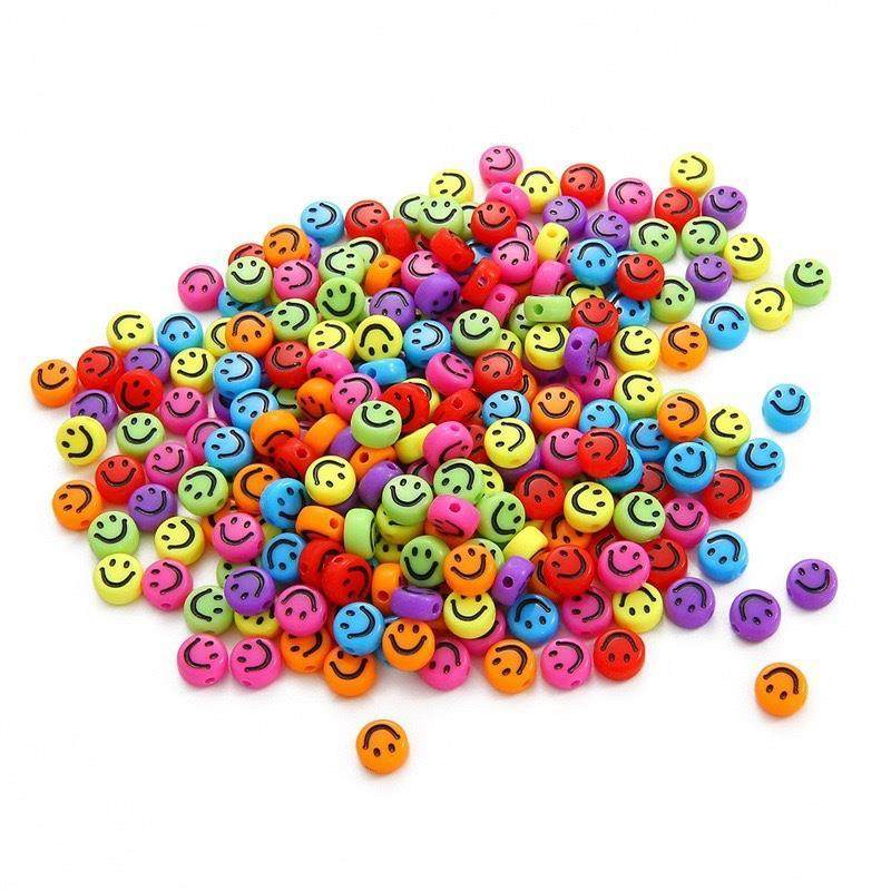 Acrylic Smiling Beads For Jewelry Making Diy Charms Bracelet