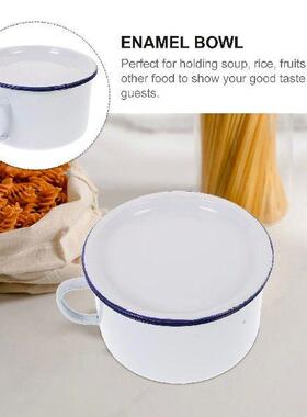 Enamel Instant Noodle Bowl Retro Ramen Bowls Soup Cup Food