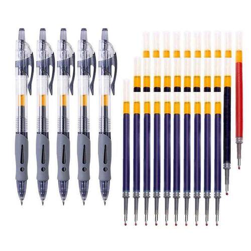 0.5mm Retractable Gel Pens Set Black/red/blue Ink Ballpoint