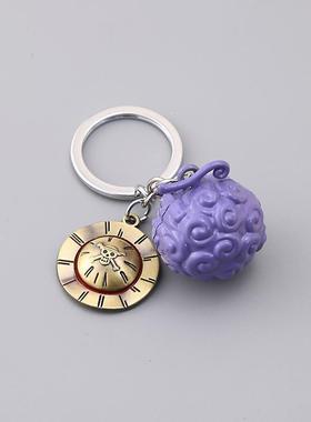 New Anime KeyChain Devil Fruit Figure Straw Hat Holder Chave