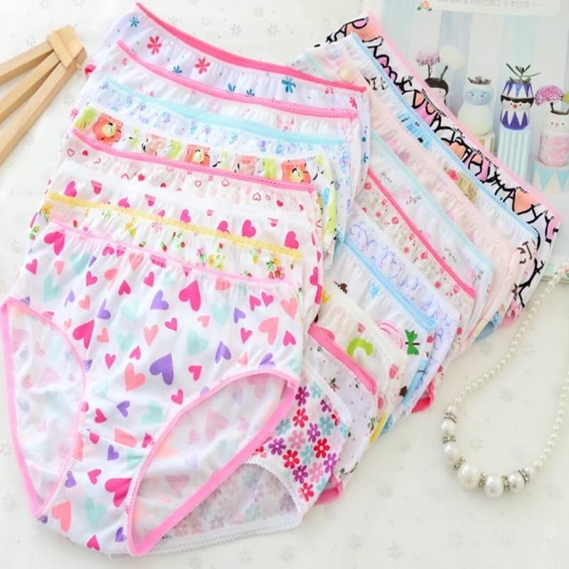 12Pc/Lot女婴内裤棉质内裤儿童短布里