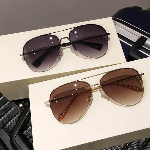 Fashion Luxury Brand Rimless Women Sunglasses For Men Vintag