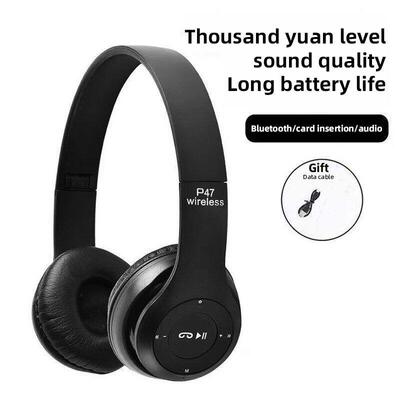 Stereo P47 Headset 5.0 Bluetooth Headset Folding Series Wire