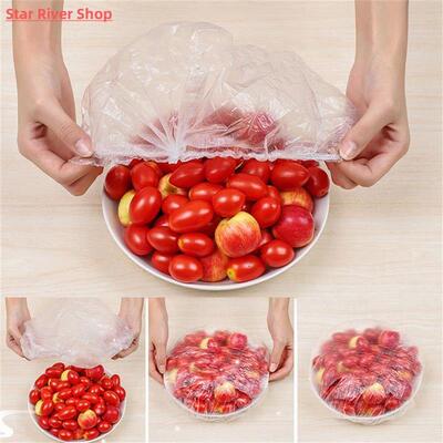 100 Pcs Disposable Shower Caps Hat Clear Spa Hair Salon Hote