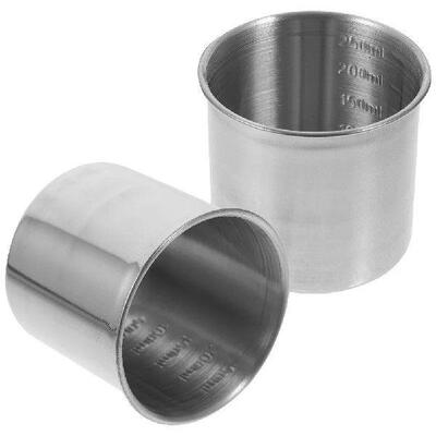2 Pcs Measuring Cup Container Food-friendly Drinking Scaled