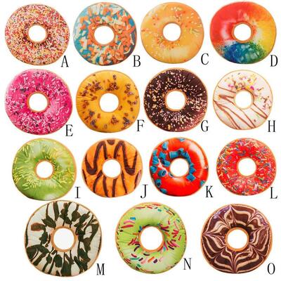 Donut Round Throw Pillow,Soft Plush Funny Pillow Stuffed