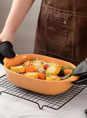 2pcs Oven Mitts Silicone Heat Resistant Pinch Mitts Anti Sca