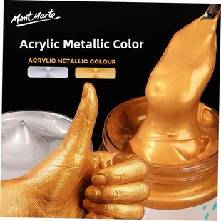 Metallic acrylic paint Fluorescent gold silver acrylic paint