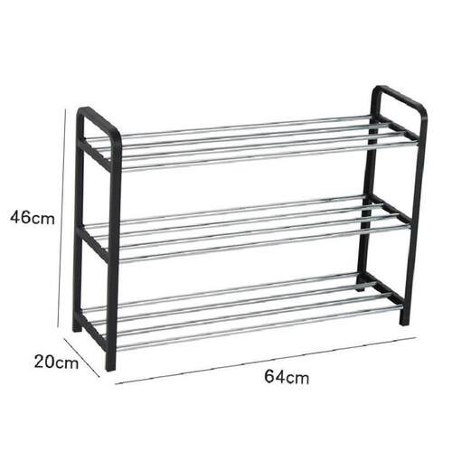 Standing Shoe Rack Plastic Steel Pipe Shoes Storage Shelf