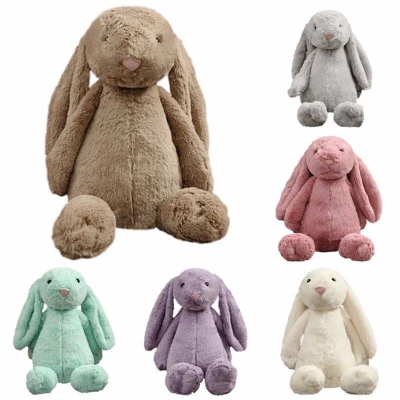 30cm Stuffed Long Ear Rabbit Soft Plush Toys Sleeping Cute B