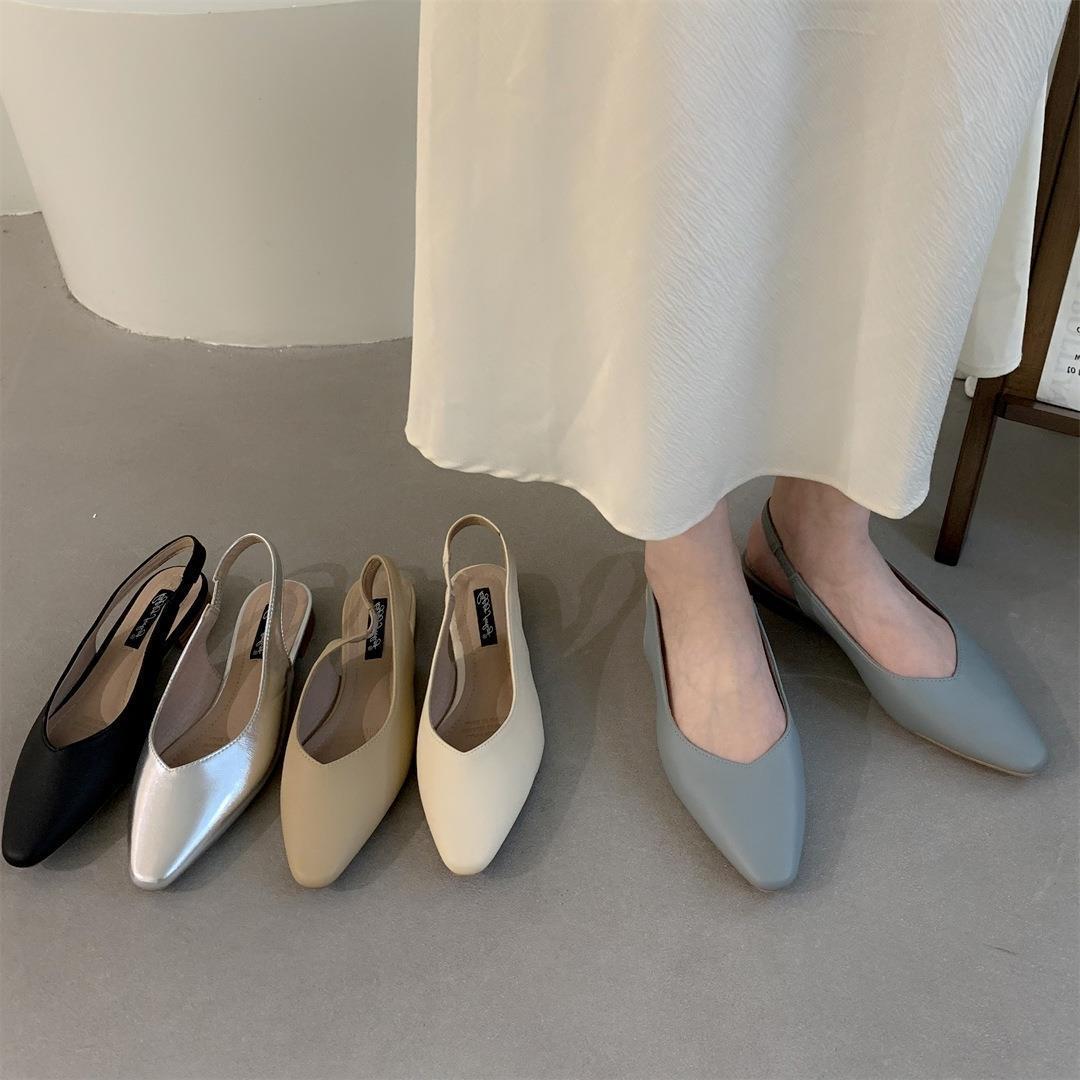 Low heel sandals thick heel women&#39s shoes summer smal