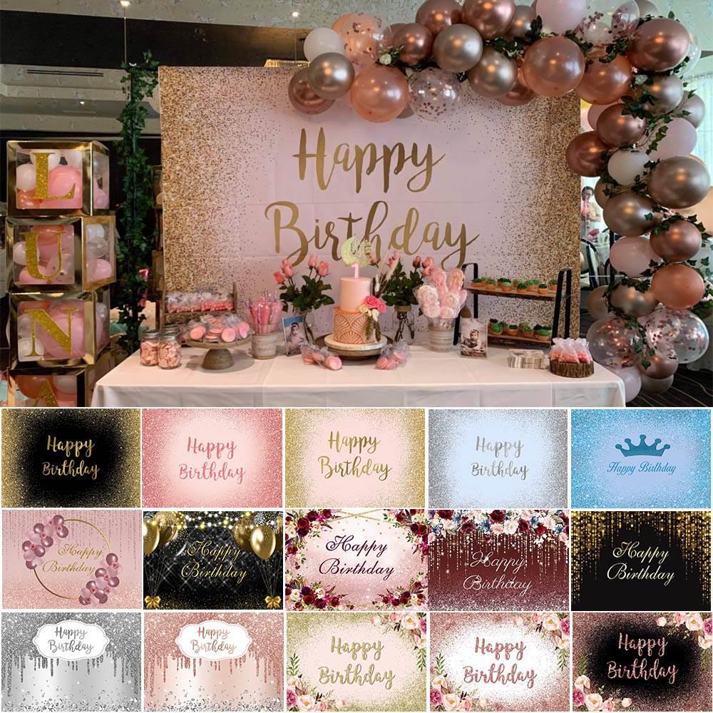 Glitter Golden Dots Birthday Backdrop Birthday Baby Shower P