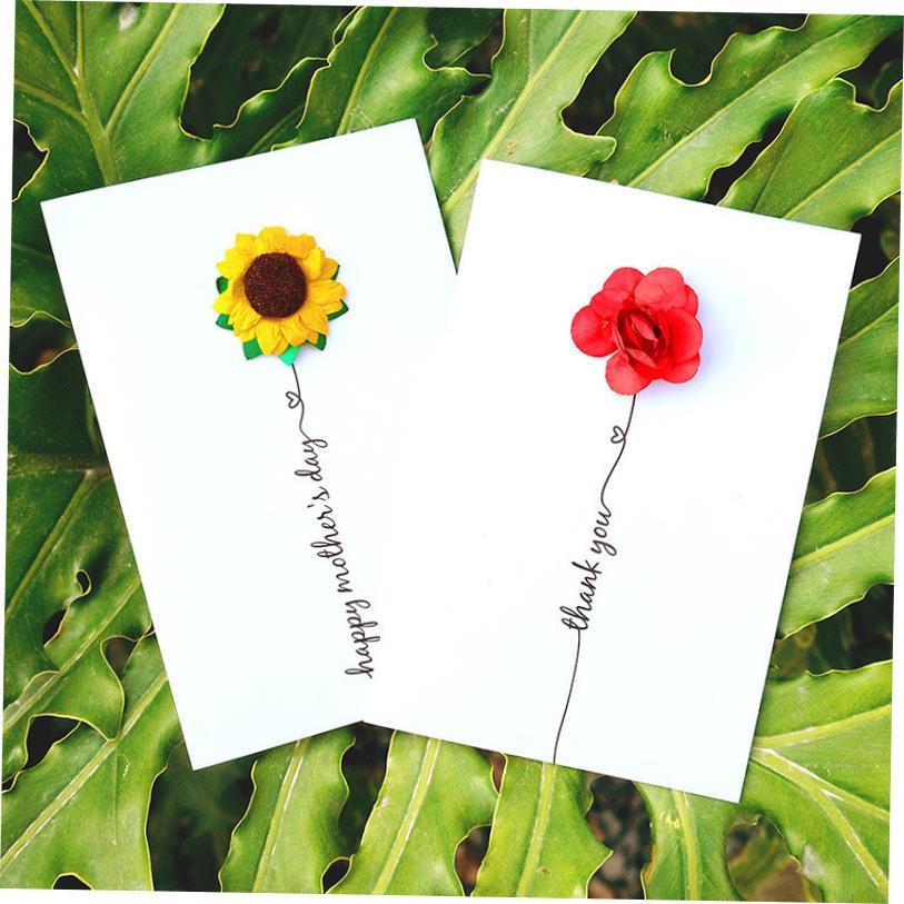 Mothers Day Card Bouquet Teachers Day Thank you card