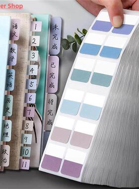 10 Sheets Sticky Index Tabs, Writable File Tabs Flags Notebo