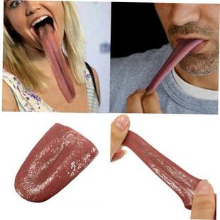 Halloween Harmless Realistic Fake Tongue Magic Trick Joke