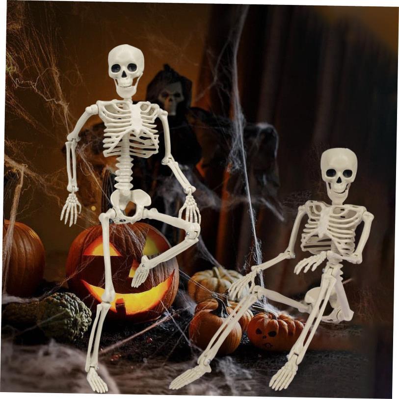 Halloween skeleton pose standing human simulation万圣骷髅架