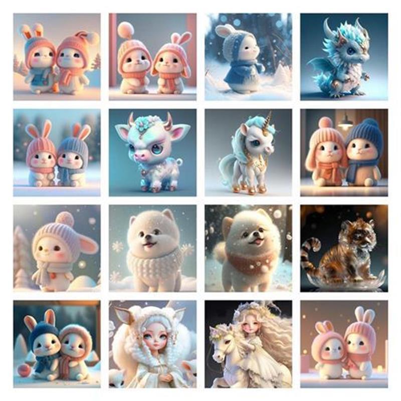 Cute Rabbit 5d Diamond Painting Cartoon DIY Full Drill钻石画