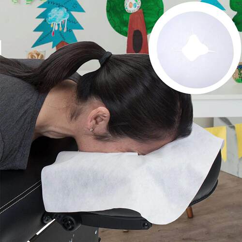 100 Pcs Body Pillow Cover Disposable Face Massage Pads White
