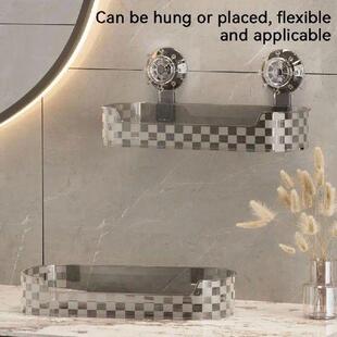 Light Luxury Bathroom Shelf Suction Cup Shampoo Shower Rack